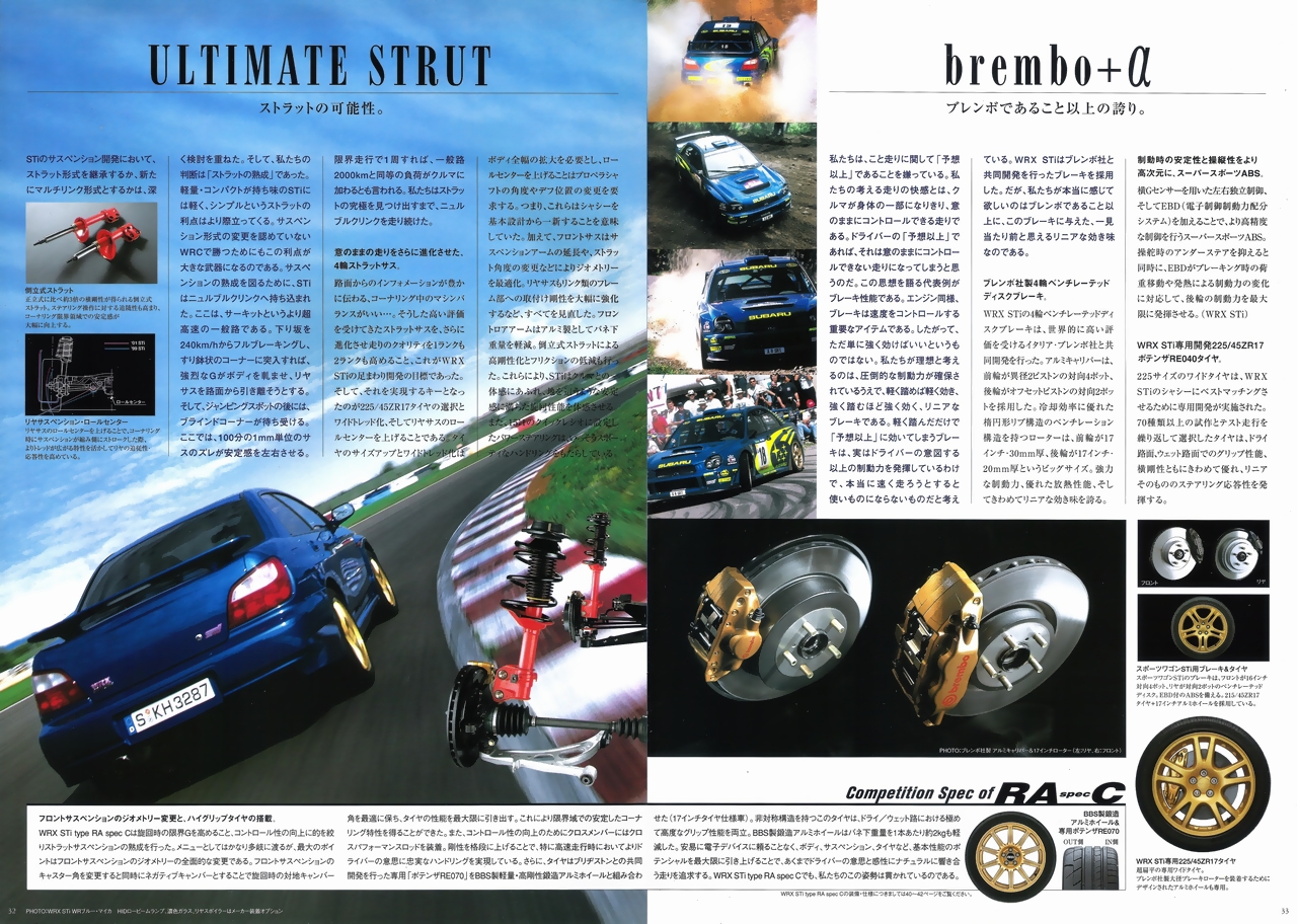 2001年12月 インプレッサWRX ＆スポーツワゴンSTI カタログ(17)